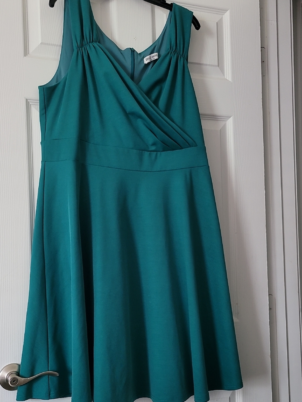 Grace Karin Teal Sleeveless Midi Dress
